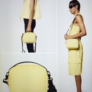 Rains Box Bag Color Straw Crossbody shoulder bag NWT